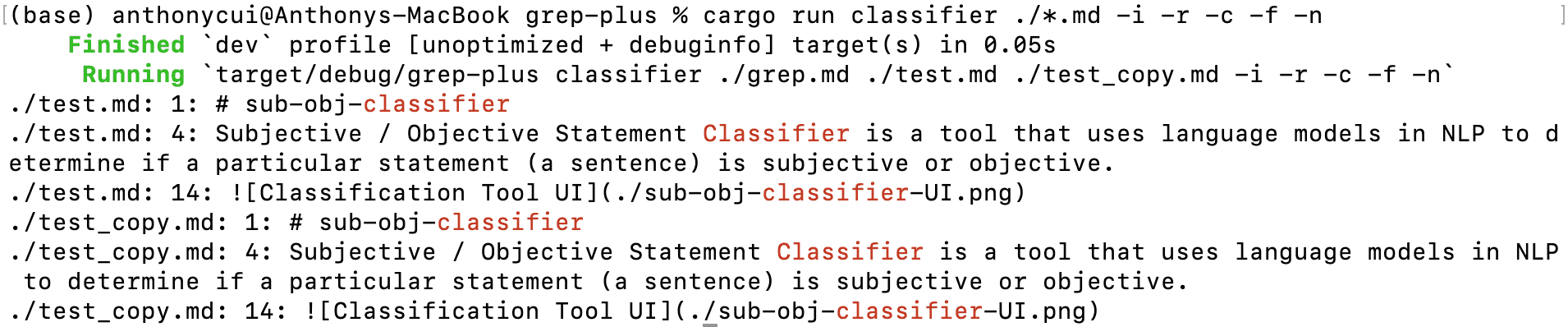 Grep Plus Demo